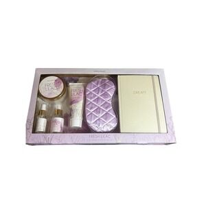 Lumina Beauty Fresh Lilac 6pc Dream Journal & Spa Gift‎ Set Lotion, Bath Salts